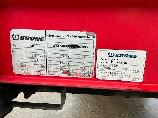 2011 krone sd oplegger - afbeelding 13 van  28