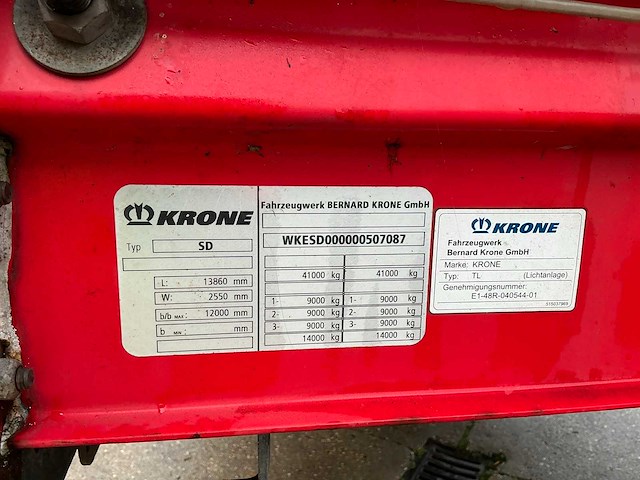 2011 krone sd oplegger - afbeelding 14 van  29