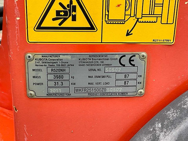 2011 kubota r520nh shovel - afbeelding 34 van  34