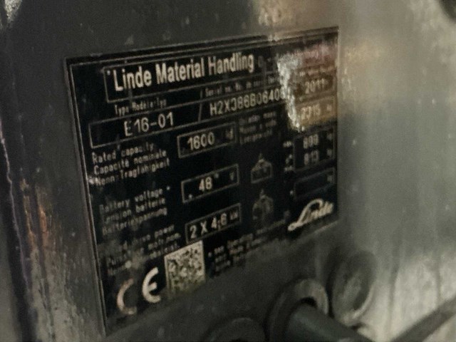 2011 linde e16-01 vorkheftruck - afbeelding 8 van  16