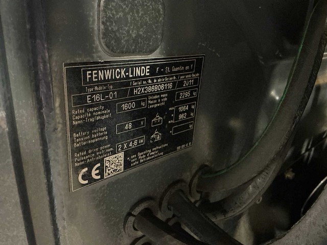 2011 linde e16l-01 vorkheftruck - afbeelding 7 van  15