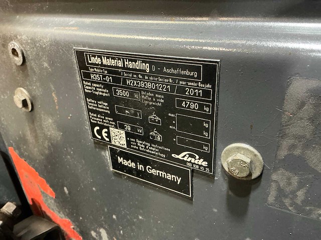 2011 linde h35t-01 vorkheftruck - afbeelding 6 van  14