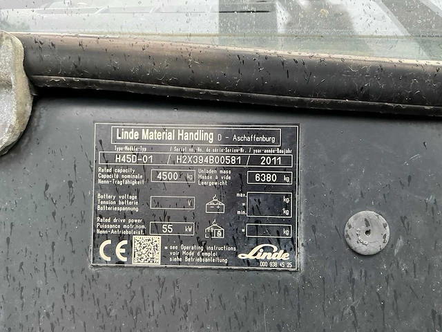 2011 linde h45d-01 heftruck toebehoren - afbeelding 17 van  34