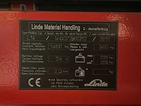 2011 linde l14 elektrische palletwagen - afbeelding 9 van  13