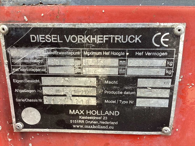 2011 max holland fd 30t vorkheftruck - afbeelding 7 van  14