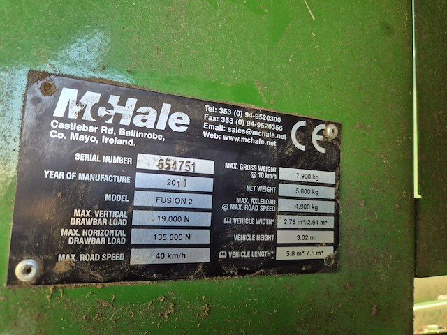 2011 mchale fusion 2 balenpers - afbeelding 8 van  9