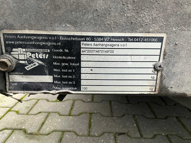 2011 peters p2 aanhangwagen machinetransporter - afbeelding 18 van  23