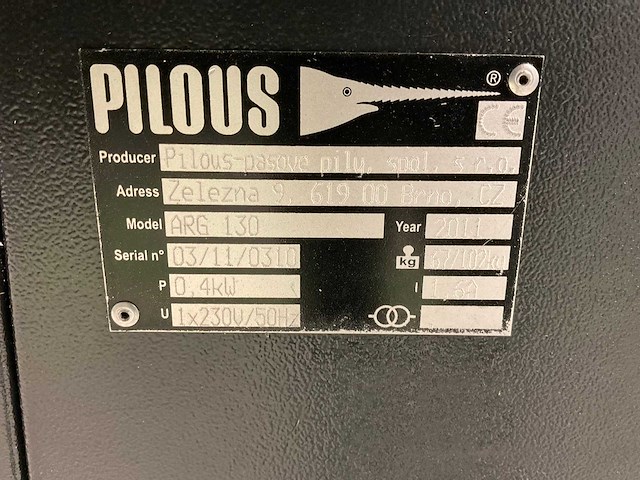 2011 pilous arg 130 metalen horizontale lintzaagmachine - afbeelding 8 van  8