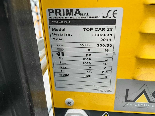 2011 prima topcar 28 spotwelder - afbeelding 7 van  7
