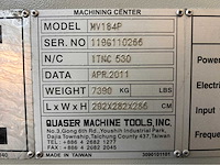 2011 quaser mv 184p cnc universeel machinecentrum - afbeelding 11 van  19