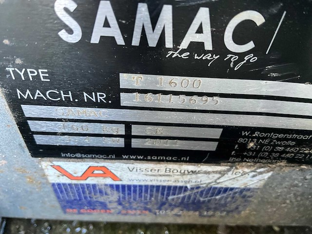 2011 samac c 1600 trilplaat - afbeelding 9 van  9