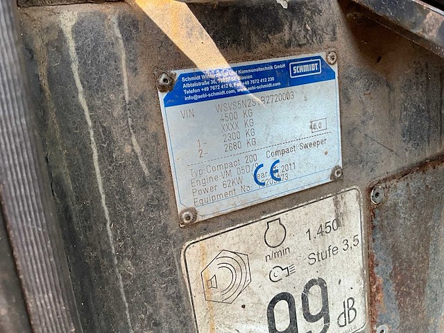 2011 schmidt compact 200 veeg- zuigwagen - afbeelding 18 van  32