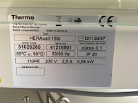 2011 thermo scientific heracell 150i gp laboratorium co2-incubator (2x) - afbeelding 7 van  8