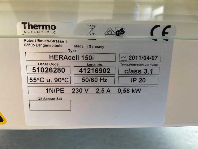 2011 thermo scientific heracell 150i gp laboratorium co2-incubator (2x) - afbeelding 8 van  8