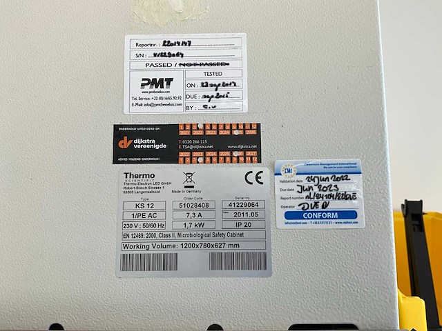 2011 thermo scientific herasafe ks 12 microbiologische veiligheidskast en12469 - afbeelding 8 van  8