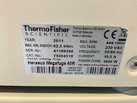 2011 thermo wetenschappelijke heraeus megafuge 40r centrifuge - afbeelding 5 van  5
