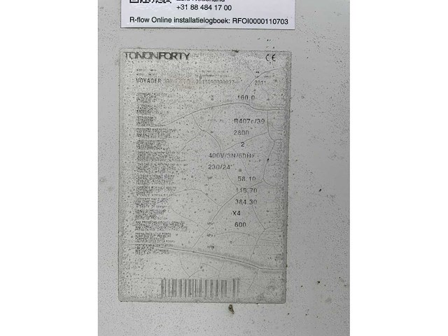 2011 tononforty voyager 302-c std chiller - afbeelding 8 van  9