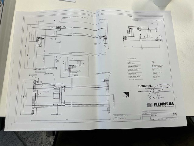 2011 verlinde 2.200 kg x 8,16 m bovenloopkraan - afbeelding 8 van  17