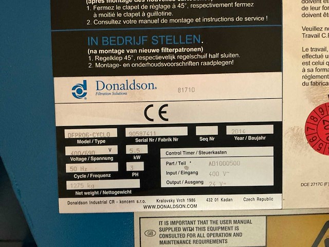 2011 vernet behringer mag b 2025 plasmasnijmachine + donaldson afzuiginstallatie - afbeelding 16 van  28