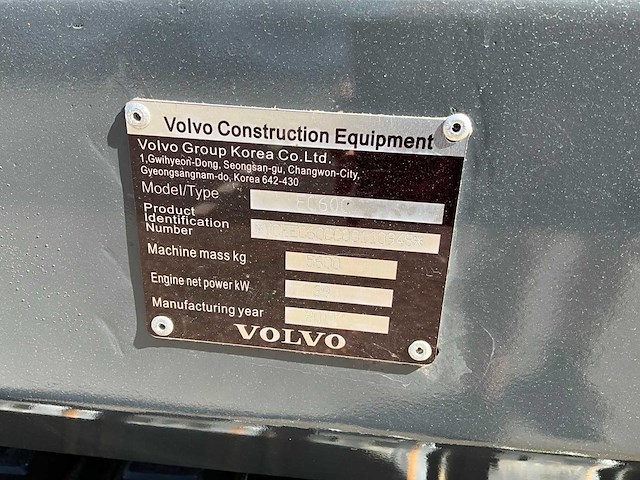 2011 volvo ec60c midigraafmachine - afbeelding 22 van  29