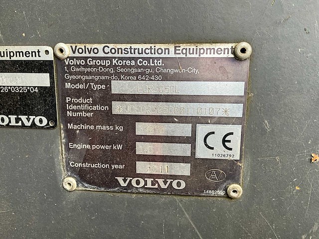 2011 volvo ecr 305 cl rupsgraafmachine - afbeelding 47 van  51