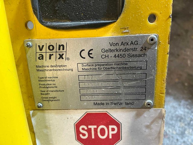2011 vonarx fr200 vloerenschuurmachine - afbeelding 7 van  7