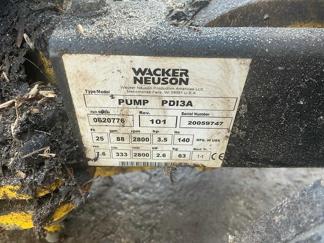 2011 wacker neuson pdi3a grondwater pomp - afbeelding 14 van  14