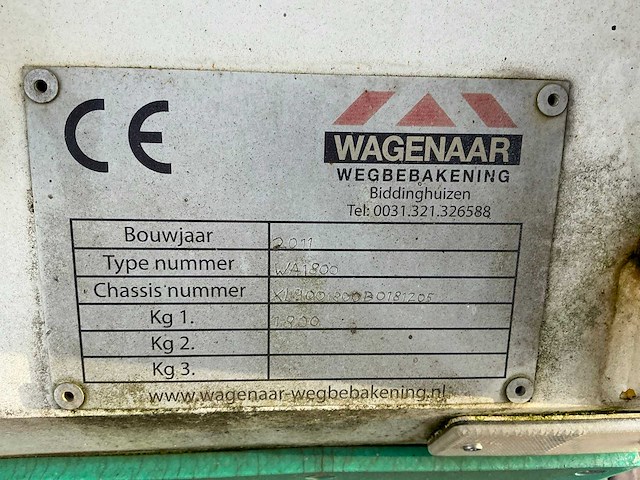 2011 wagenaar wa1800 wegbebakening (2x) - afbeelding 8 van  16
