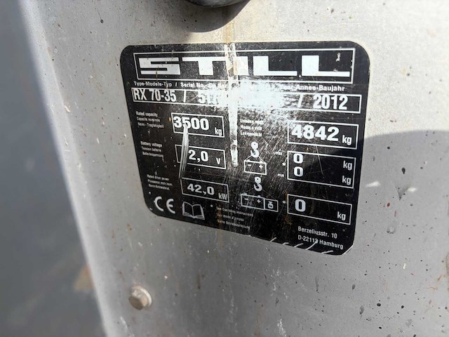 2012 - still - rx70-35 - vorkheftruck - afbeelding 8 van  16