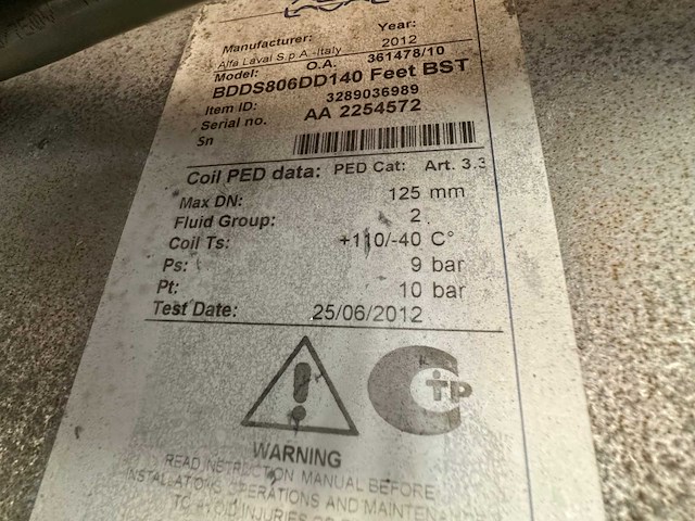 2012 alfa laval bdds806dd140 feet bsd drycooler - afbeelding 7 van  7