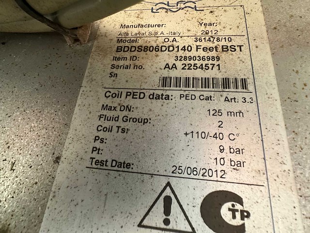2012 alfa laval bdds806dd140 feet bst drycooler - afbeelding 4 van  4