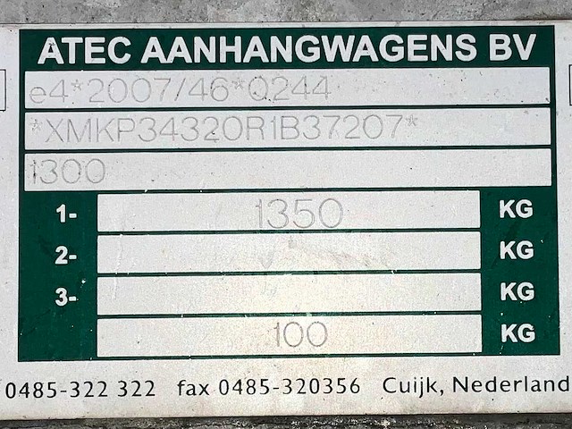 2012 atec / brouwer sm400l schaft aanhangwagen - afbeelding 2 van  12