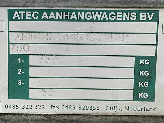 2012 atec eo1300 aanhangwagen - afbeelding 8 van  16