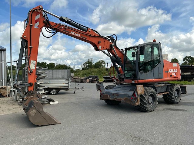 2012 atlas 160w banden graafmachine met driedelige giek - afbeelding 1 van  58