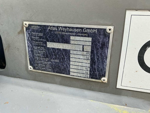 2012 atlas 65 shovel / wiellader - afbeelding 18 van  27