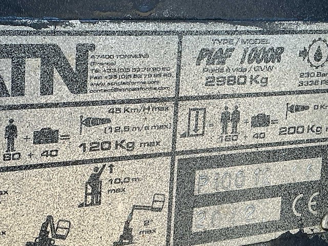 2012 atn piaf 1000r hoogwerker - afbeelding 7 van  15