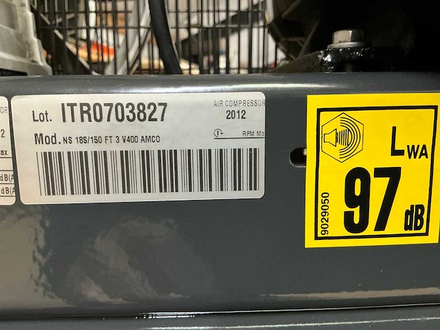 2012 balma lt150 zuigercompressor - afbeelding 3 van  11