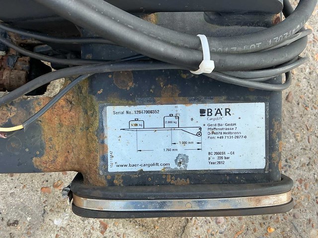 2012 b.a.r bc 2000s4 - c4 hydraulische laadklep - afbeelding 6 van  14