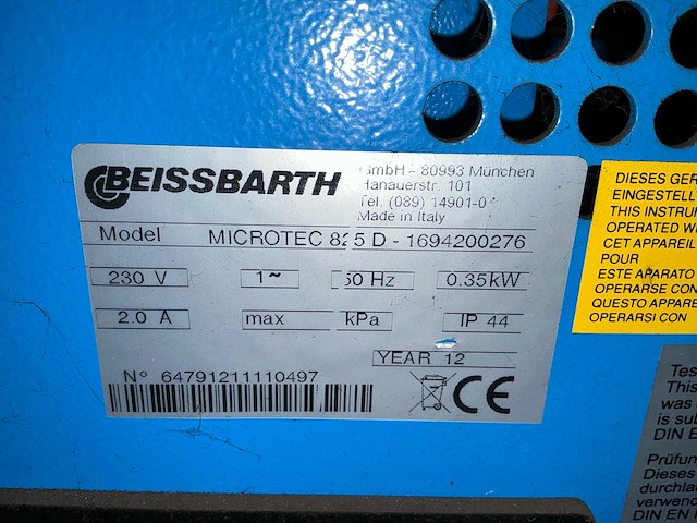 2012 beissbarth microtech 825d banden balanceerapparaat - afbeelding 10 van  10