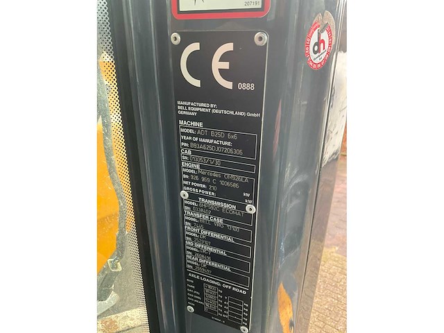 2012 bell adt b25d 6x6 dumper - afbeelding 28 van  46