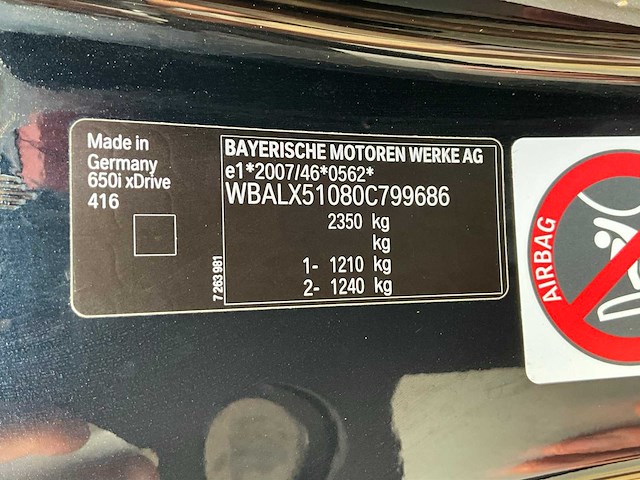 2012 bmw 6-serie 650xi 4.4 v8 high executive personenauto - afbeelding 18 van  27