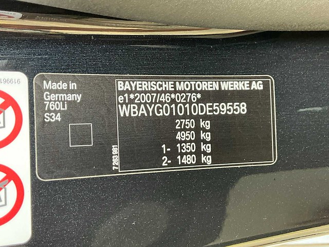 2012 bmw 7-serie 760li v12 personenauto - afbeelding 33 van  39