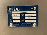 2012 bqm um 350 stuffing mixmachine - afbeelding 8 van  9
