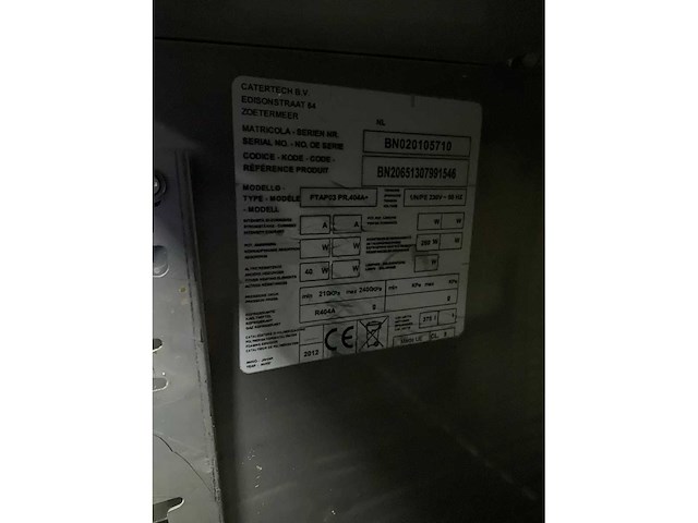2012 catertech tfap03 remote koelwerkbank - afbeelding 3 van  3
