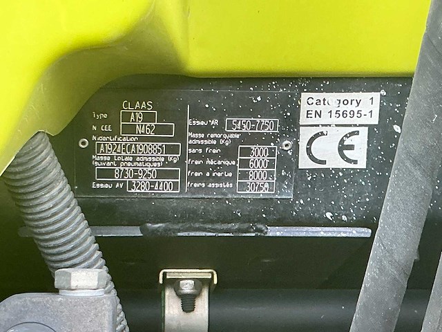 2012 claas a19 630 arion vierwielaangedreven landbouwtractor - afbeelding 24 van  30
