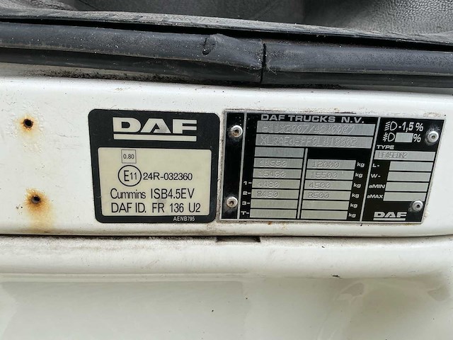 2012 daf fa lf45 vrachtwagen - afbeelding 27 van  48