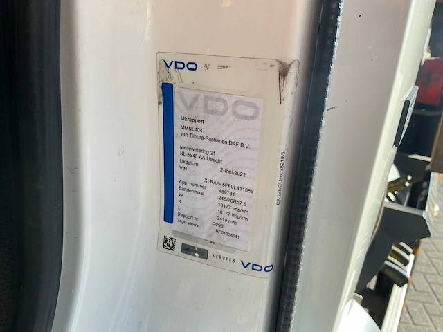 2012 daf lf 3 zijdige kippervrachtwagen met palfinger laadkraan - afbeelding 10 van  41