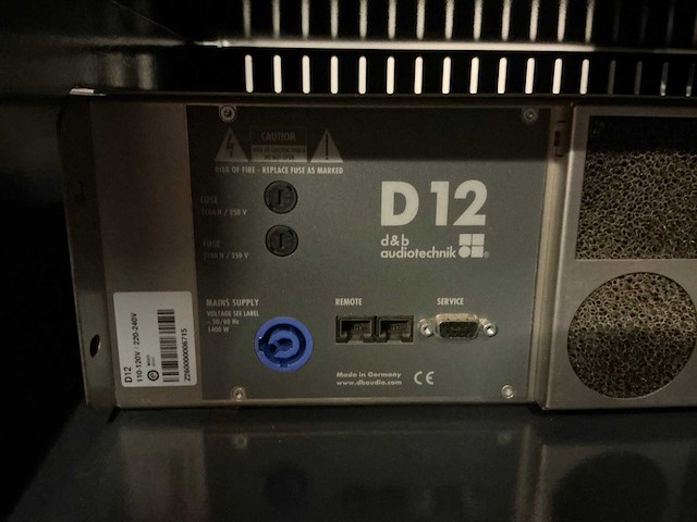 2012 d&b audiotechnik d12 versterker - afbeelding 3 van  3
