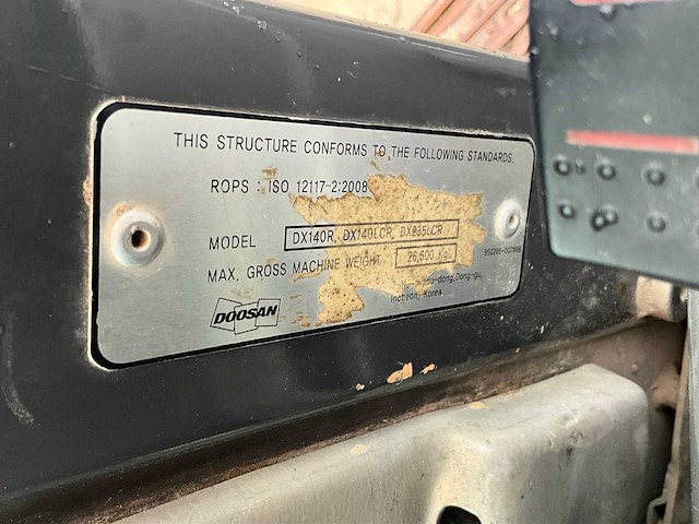 2012 doosan dx 235 lcr rupsgraafmachine - afbeelding 9 van  9