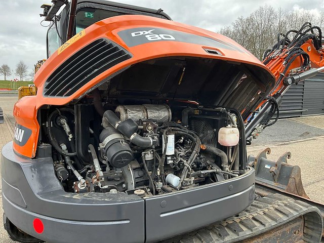 2012 doosan dx80r 2pc boom midigraafmachine met topcon x53i gps systeem - afbeelding 40 van  48